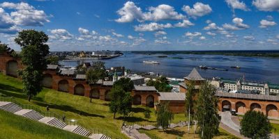 Нижний Новгород. Вид на Кремль и Волгу.